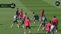 Golazo de Hazard en el entrenamiento del Real Madrid