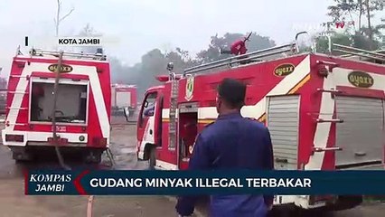 Gudang Minyak Ilegal Terbakar