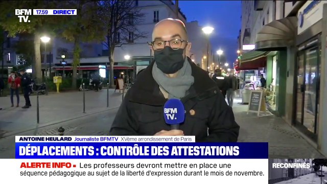 Les contrôles des attestations débutent dans les rues parisiennes