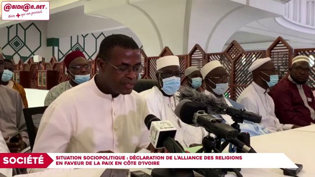 Situation sociopolitique : Déclaration de l’alliance des religions en faveur de la paix en Côte d’Ivoire