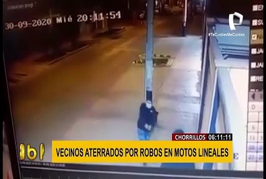 Vecinos aterrados por robos en motos en Chorrillos