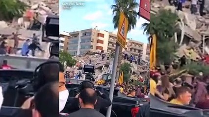 İzmir depreminin sarstığı anlar