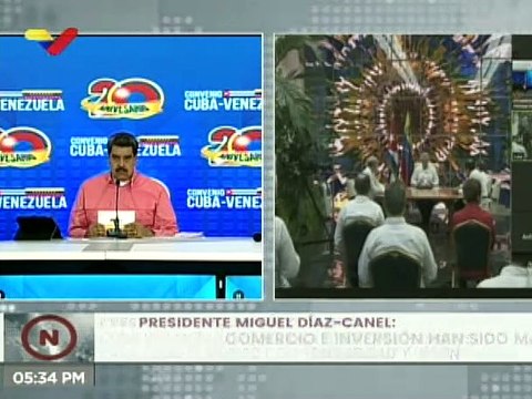 Presidente Díaz - Canel: Convenio de Cooperación Cuba Venezuela es un hecho histórico