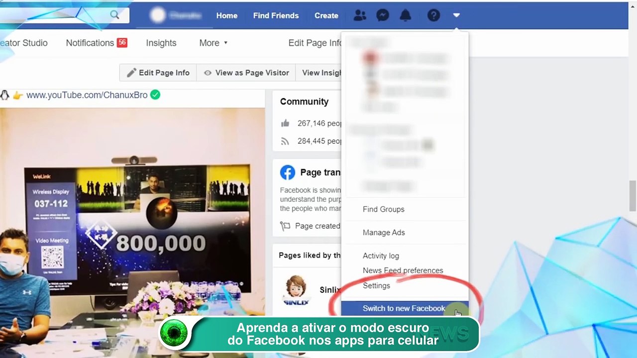 Aprenda a ativar o modo escuro do Facebook nos...