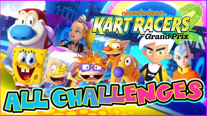 Nickelodeon Kart Racers 2 ALL CHALLENGES + Bosses (PS4, XB1, Switch)