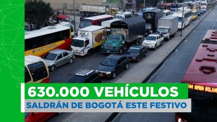 630.000 vehículos saldrán de Bogotá este puente festivo