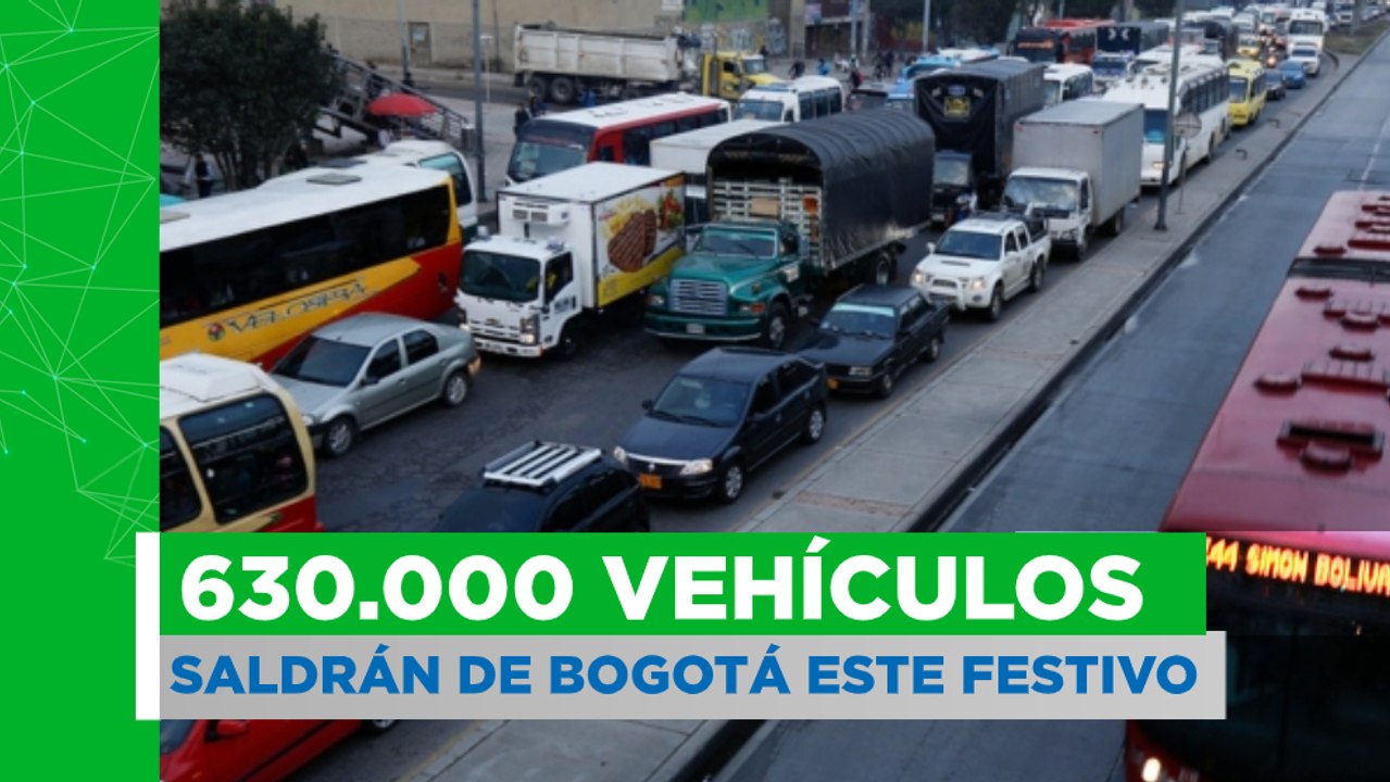 630.000 vehículos saldrán de Bogotá este puente festivo