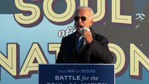 NEW - Joe Biden responds to hecklers sabotaging his speech