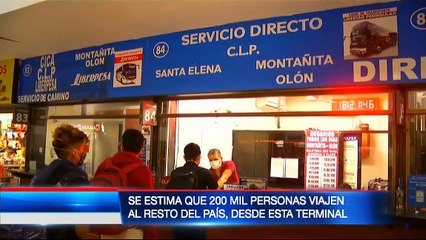 Así luce el Terminal Terrestre de Guayaquil esta noche