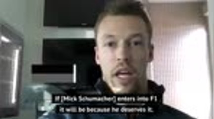 Mick Schumacher will only enter F1 on merit - Kvyat