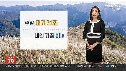 [날씨] 주말 차츰 구름, 대기 건조…내일 가끔 비