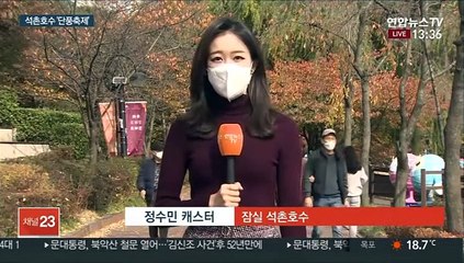 오색단풍 물든 석촌호수…가을정취 즐겨요
