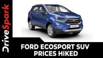 Ford EcoSport SUV Prices Hiked | Here Is The New Price List Along With All Other Updates Explained
