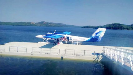 Kevadia: PM Modi travels on first seaplane flight