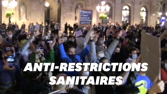 Une manif anti-couvre feu dégénère à Barcelone, plusieurs blessés