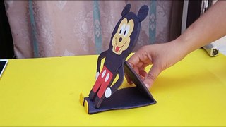 DIY MICKEY MOUSE Mobile stand from cardboard / Craft idea