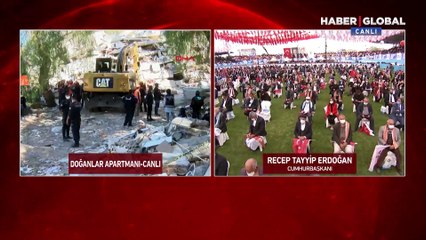 Cumhurbaşkanı Erdoğan'dan İzmir depremi açıklaması: 26 can kaybı, 885 yaralı, 15 yoğun bakım hasta var