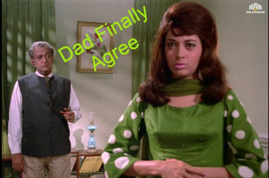Dad Finally Agree | Hasina Maan Jayegi (1968) | Shashi Kapoor | Babita Kapoor | Niranjan Sharma | Best Scene From Hasina Maan Jayegi
