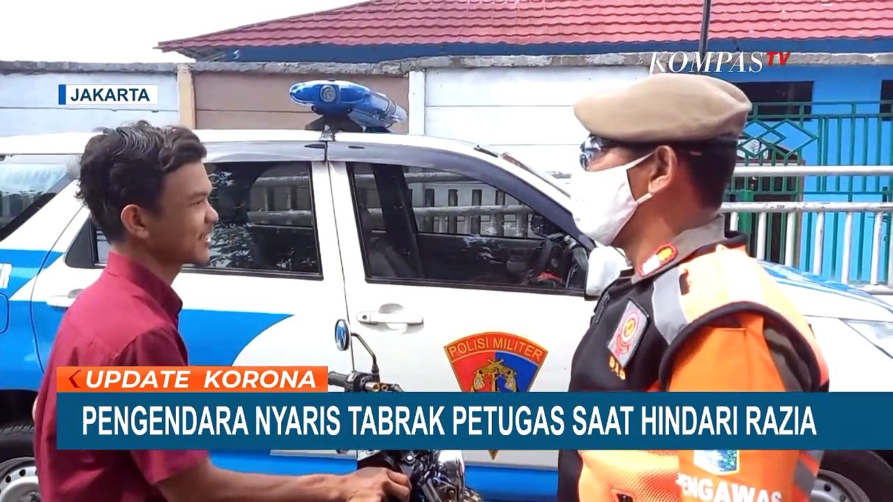 Nekat Kabur Razia Masker, Nyaris Tabrak Petugas