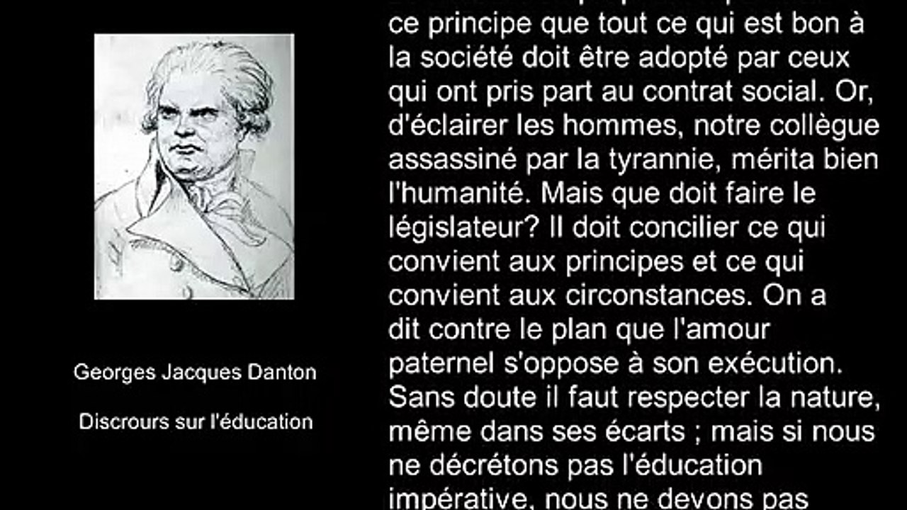 Georges Jacques Danton Discours à la convention nationale 13 Août 1793