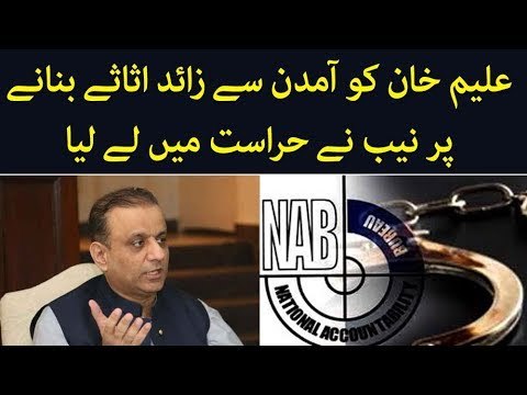 PTI Minister Aleem Khan Arrested by NAB