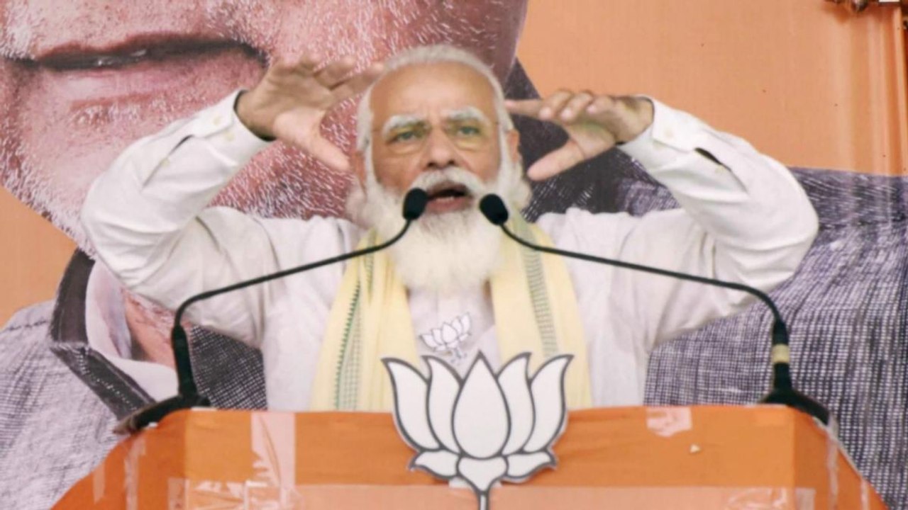 PM Modi: Opposition frustrated, beating up his own workers - video ...