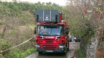 Ümraniye’de korkutan gecekondu yangını