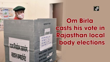 Om Birla casts his vote in Rajasthan local body elections