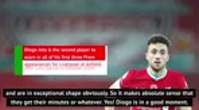 Klopp delighted with impact of Jota and Shaqiri