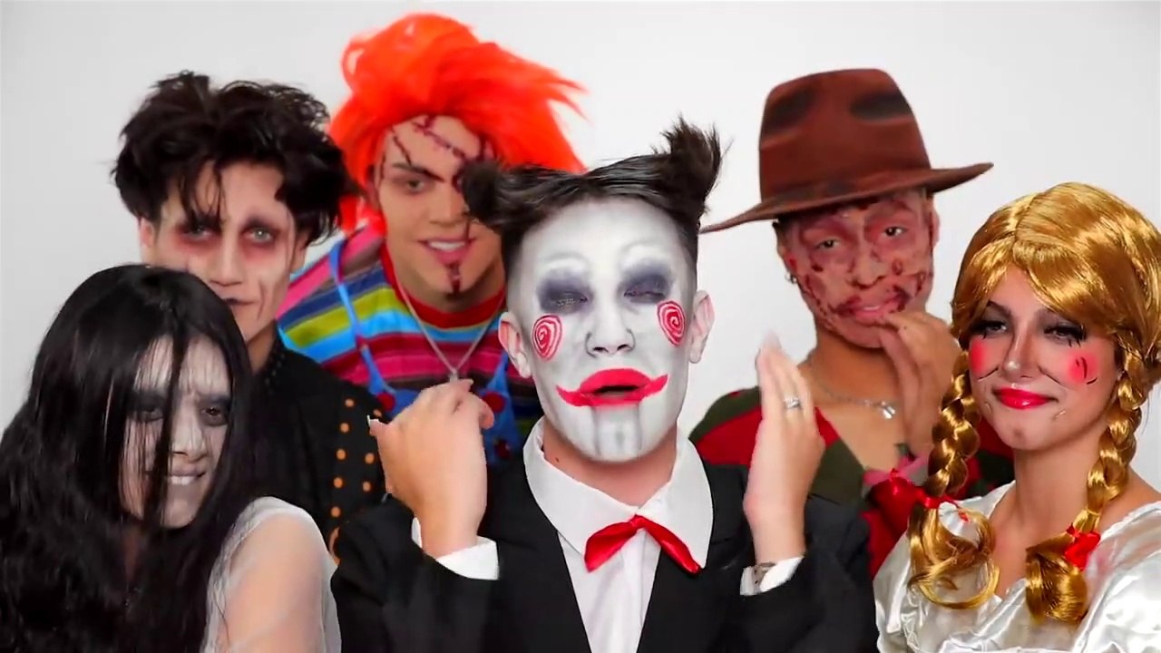 Doing My Best Friend's Halloween Makeup ft. Charli, Dixie, Noah, Larray & Chase