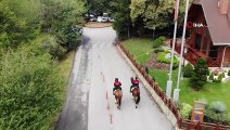 Atlı polis ekiplerinden Belgrad Ormanı'nda korona virüs denetimi