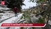 Karabük’te mevsimin ilk karı yağdı