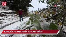 Karabük’te mevsimin ilk karı yağdı