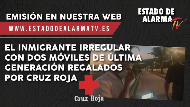 El inmigrante irregular con dos móviles de última generación regalados por la Cruz Roja