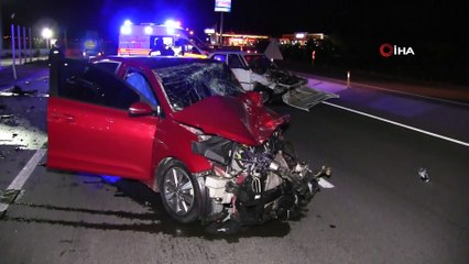 Aksaray’da otomobiller kafa kafaya çarpıştı: 1 ölü