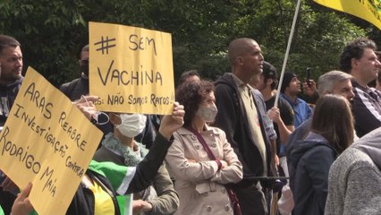 Cientos de bolsonaristas protestan contra obligatoriedad de vacuna