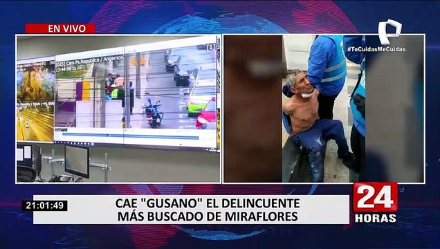 Atrapan a peligroso ladron de casas en zona residencial de Miraflores apodado Gusano