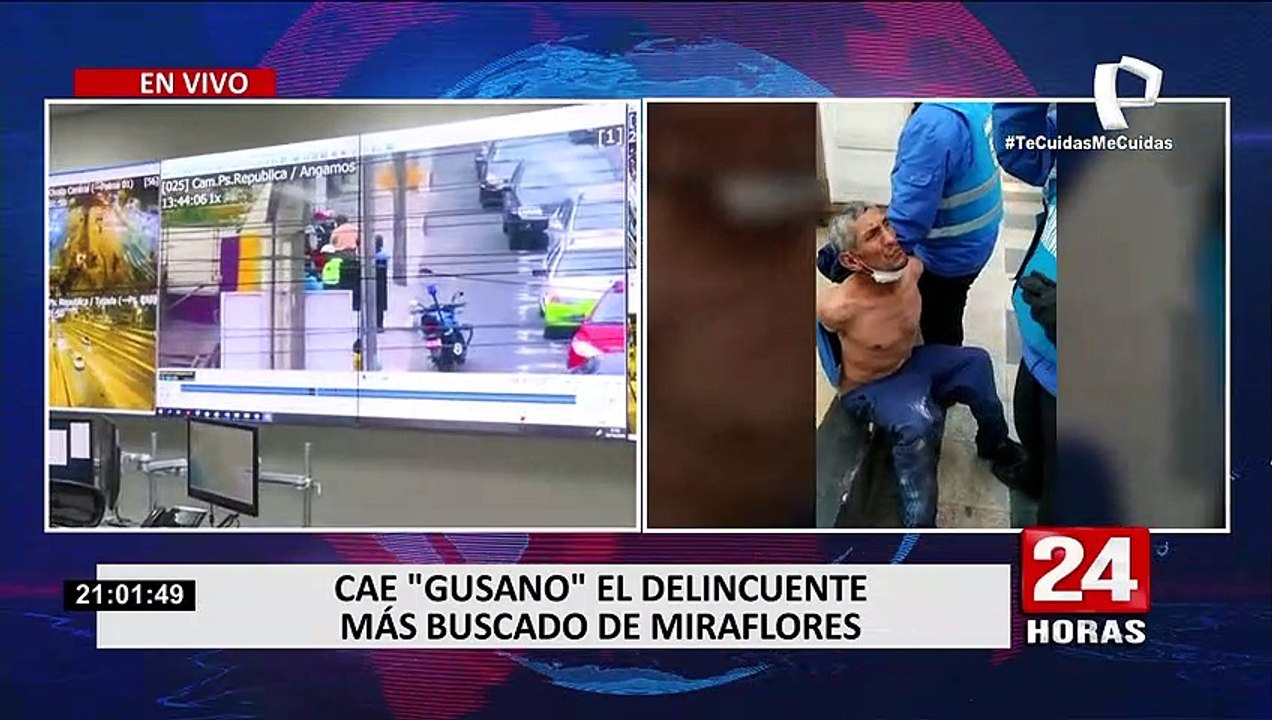 Atrapan a peligroso ladron de casas en zona residencial de Miraflores apodado "Gusano"