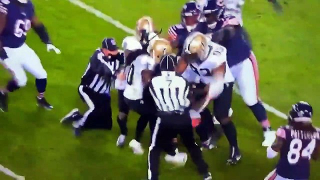 Javon Wims fight _chicago bears fight video _ Javon Wims tapped Johnson then punched him in the face