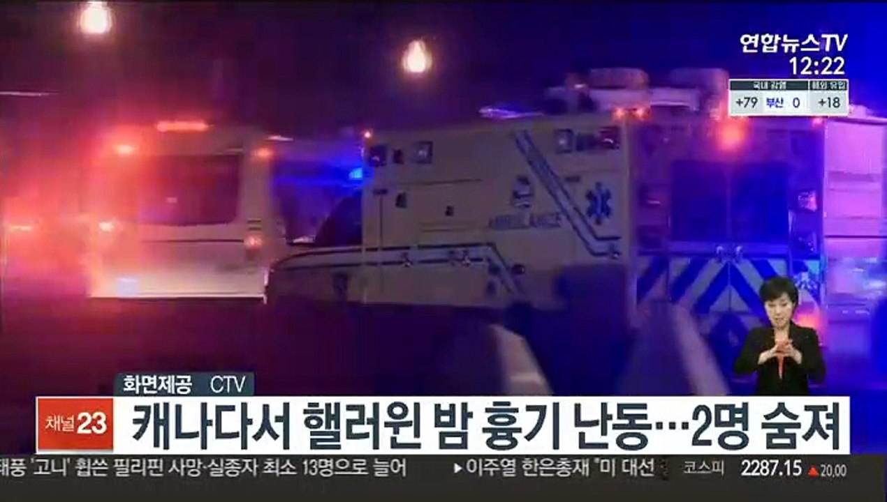 캐나다서 핼러윈 밤 흉기 난동…2명 숨져