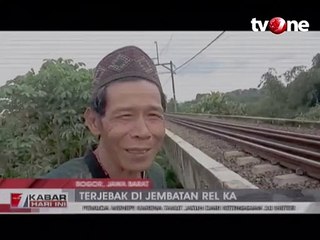 Pemuda Terjebak di Tengah Rel Viral di Media Sosial