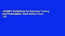 ACSM's Guidelines for Exercise Testing and Prescription  Best Sellers Rank : #5