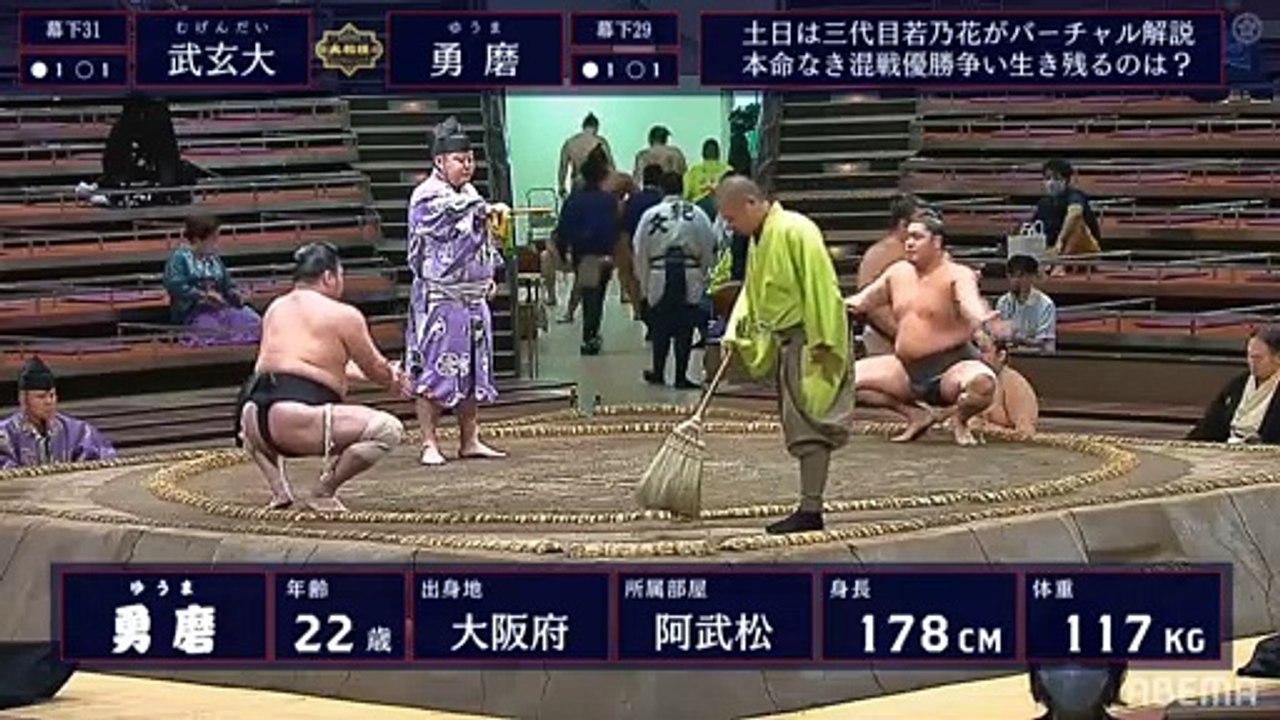 Mugendai(Ms31w) vs Yuma(Ms29w) - Aki 2020, Makushita - Day 6