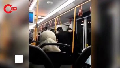 O anlar kamerada; metroda "neden sarılıyorsun" kavgası