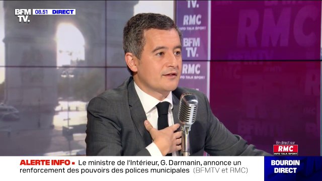 Gérald Darmanin à propos de la liberté d'expression: Il y a plein de gens dont je considère que ce qu'ils disent est idiot, cependant je me battrai jusqu'à la mort pour qu'ils puissent le dire