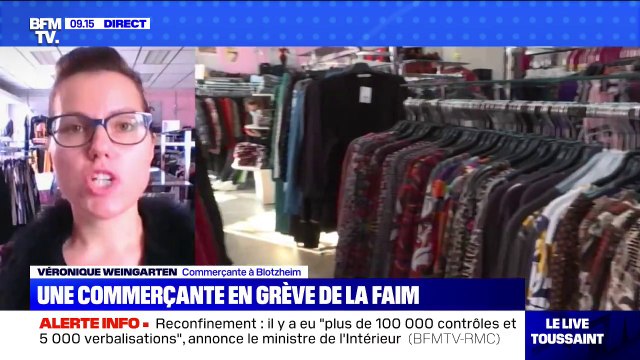 Fermeture des petits commerces: Véronique, commerçante en grève de la faim, dit avoir ressenti de l'injustice