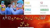 1,123 fresh Covid cases, 12 more deaths reported in Pakistan