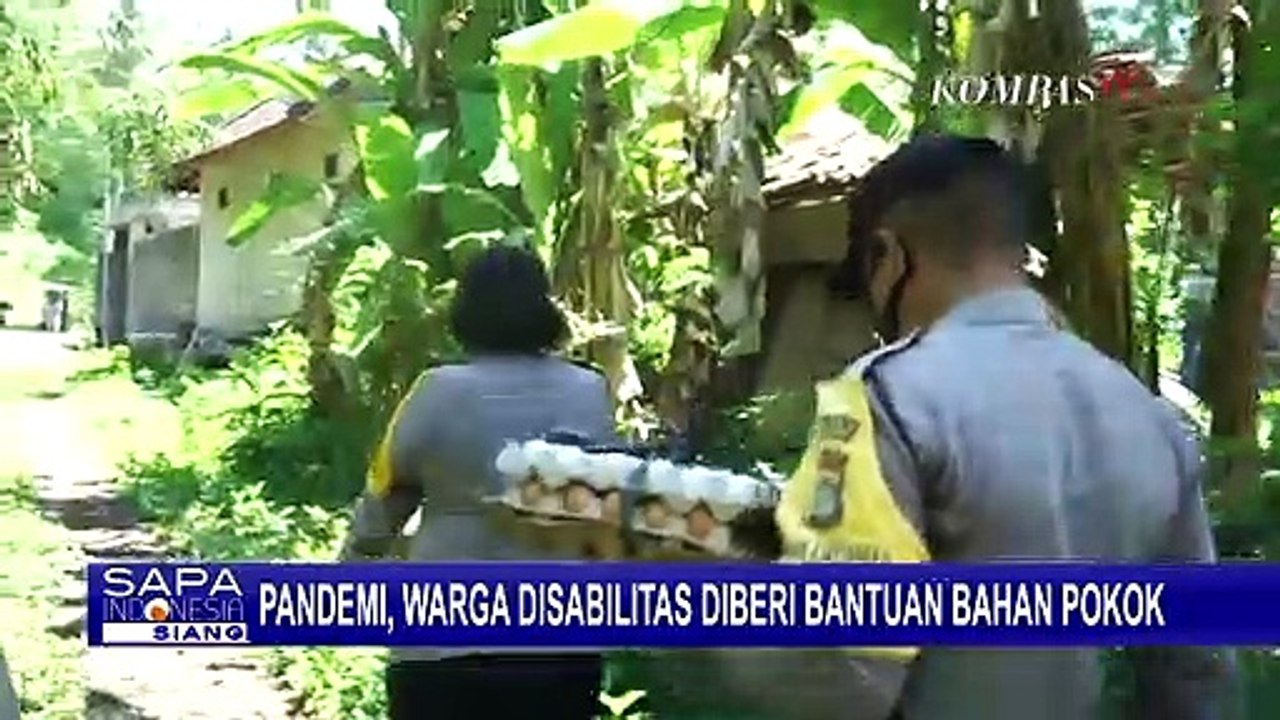 Polres Klungkung Bali Beri Bantuan Warga Disabilitas Bahan Pokok