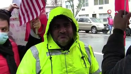 New York’ta Fransız Konsolosluğu önünde Macron karşıtı protesto