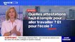 Quelles attestations faut-il remplir pour aller travailler? Et pour l'école? BFMTV répond à vos questions